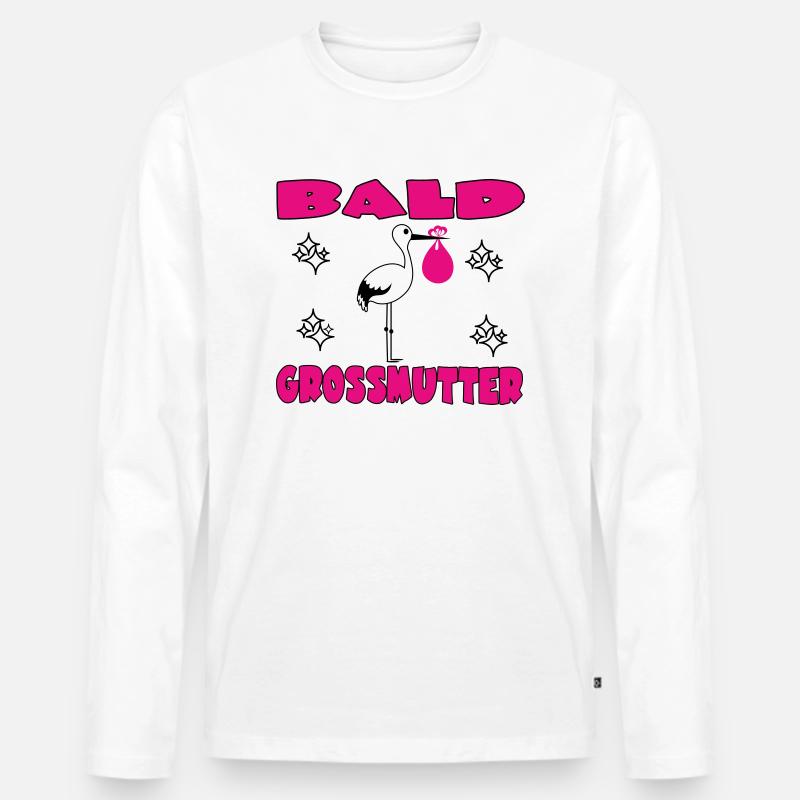 KAHLE GROSSMUTTER - Männer Premium Bio Langarmshirt - Weiß