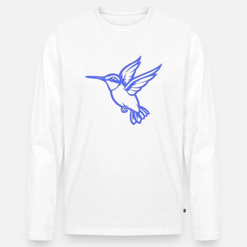 kolibri vogel - Männer Premium Bio Langarmshirt - Weiß
