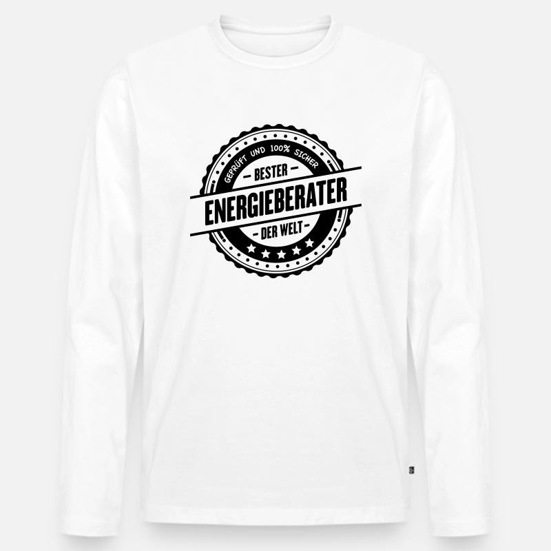 Bester Energieberater - Männer Premium Bio Langarmshirt - Weiß
