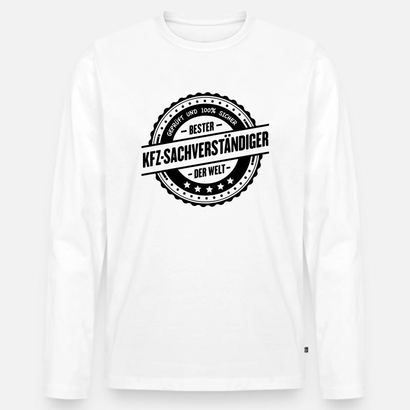 KFZ-Sachverständiger - Männer Premium Bio Langarmshirt - Weiß