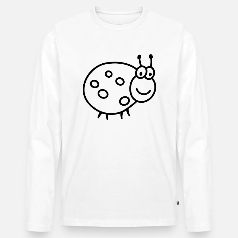 Käfer - Glückskäfer - Männer Premium Bio Langarmshirt - Weiß