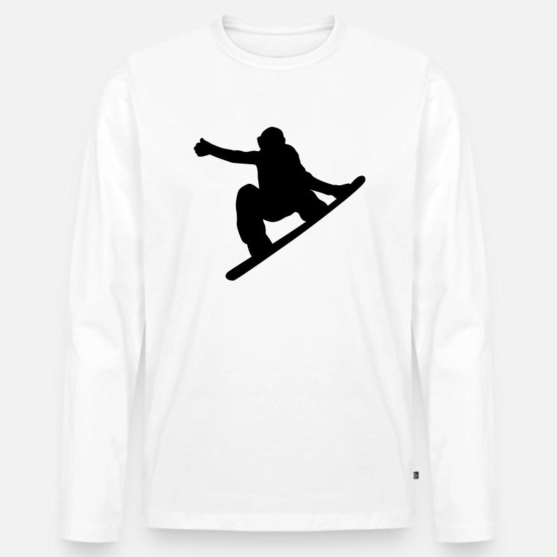snowboarding - Männer Premium Bio Langarmshirt - Weiß