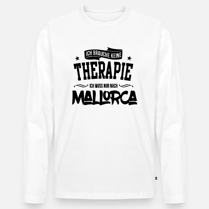 Mallorca - Männer Premium Bio Langarmshirt - Weiß