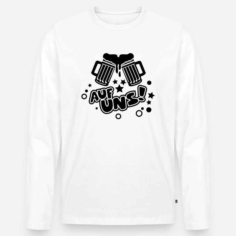 auf_uns_f1 - Männer Premium Bio Langarmshirt - Weiß