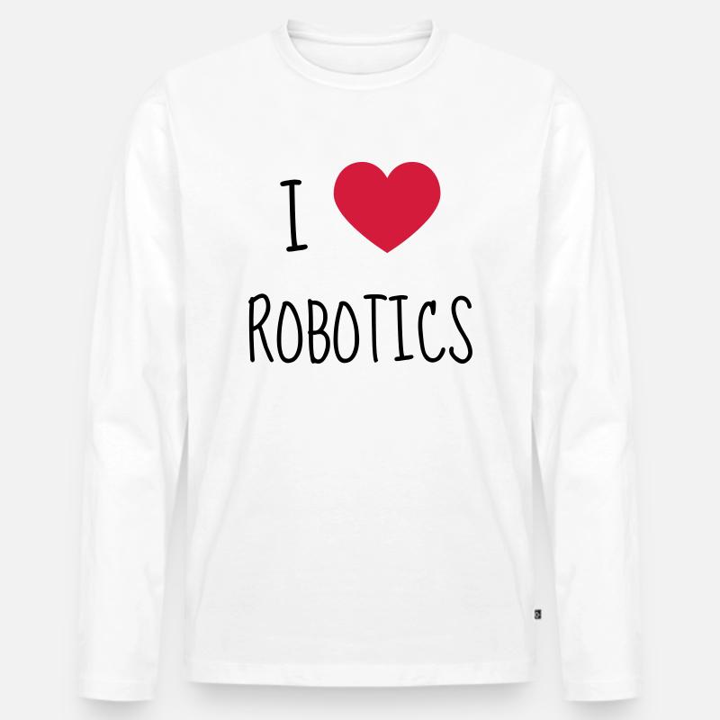 Robotik / Roboter / Robot / Robotics - Männer Premium Bio Langarmshirt - Weiß