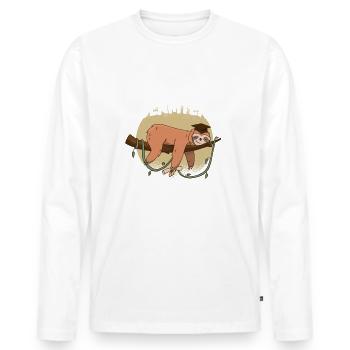Endlich Beamter Auf Lebenszeit Endlich Verbeamtung - Männer Premium Bio Langarmshirt - Weiß - Vorne - Nico (187cm)