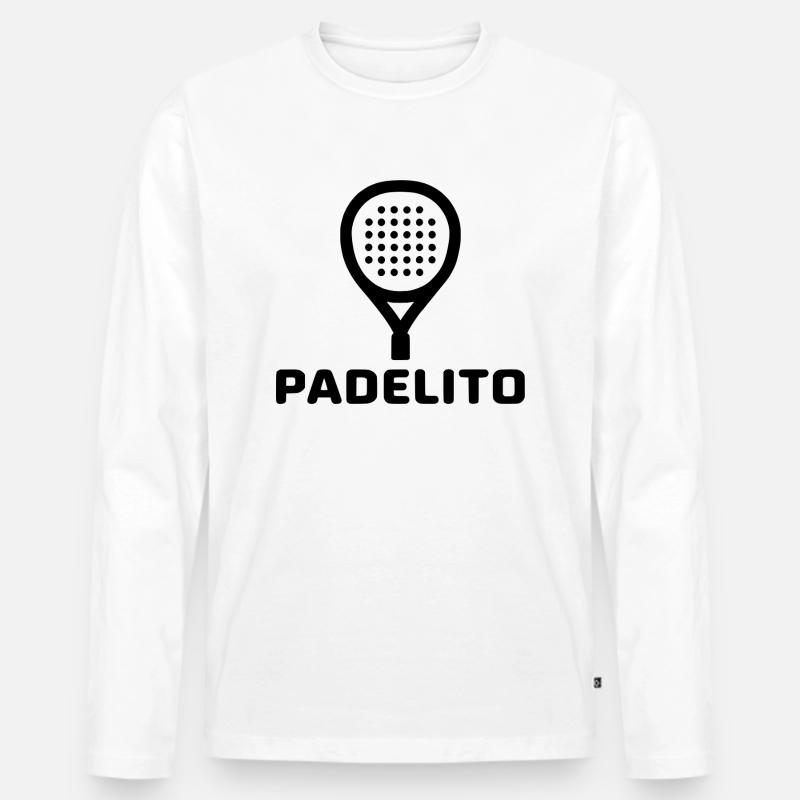 Padelito 4 - Männer Premium Bio Langarmshirt - Weiß