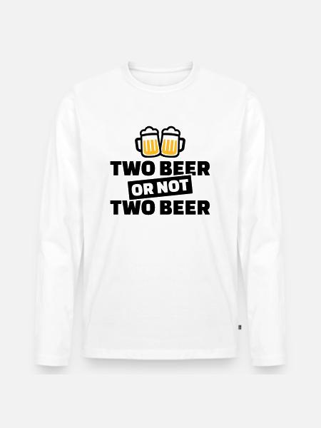 Bier - Männer Premium Bio Langarmshirt - Weiß