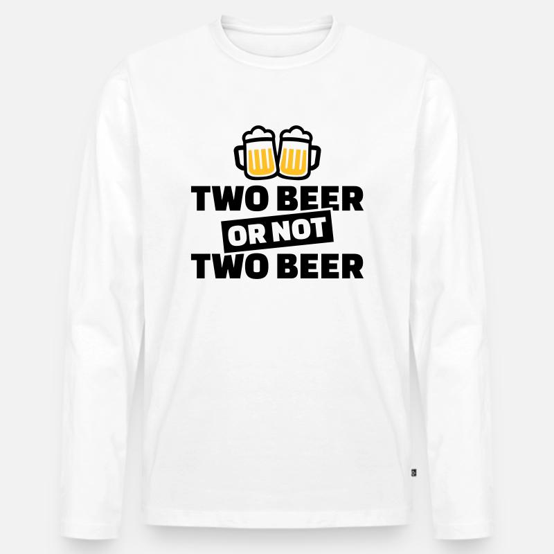 Bier - Männer Premium Bio Langarmshirt - Weiß