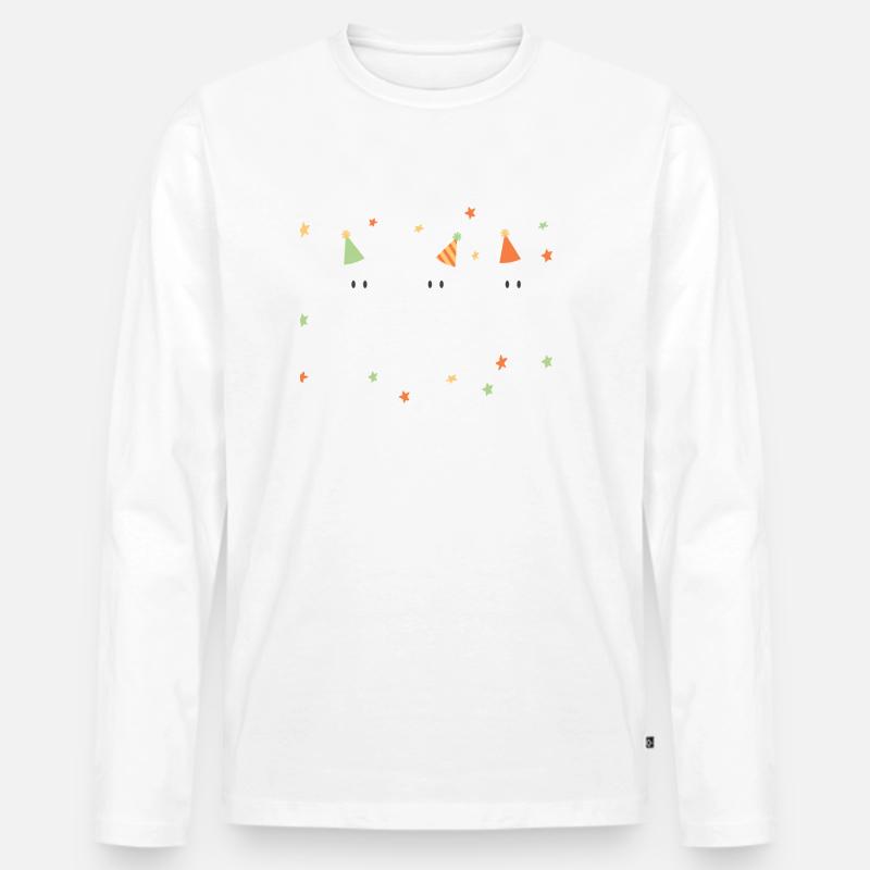 Phantom - Männer Premium Bio Langarmshirt - Weiß