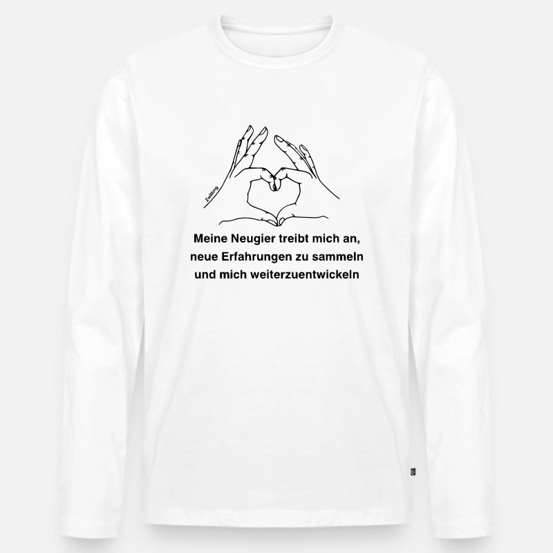 Sternzeichen Zwilling - Männer Premium Bio Langarmshirt - Weiß