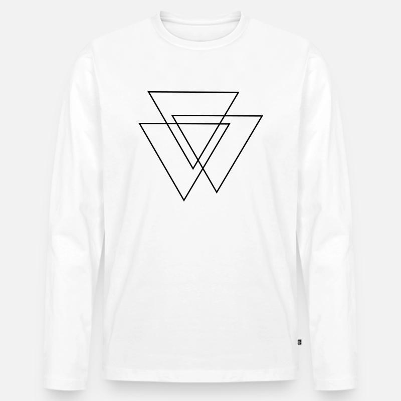 triangles Valknut - Männer Premium Bio Langarmshirt - Weiß