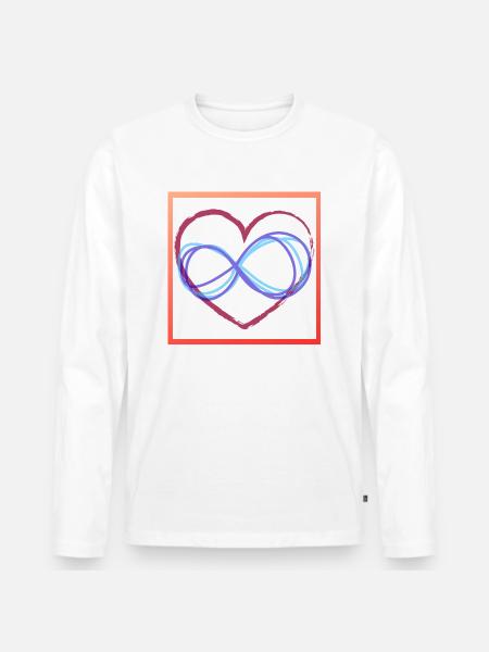 Heart infinity - Men's Premium Organic Long Sleeve Shirt -