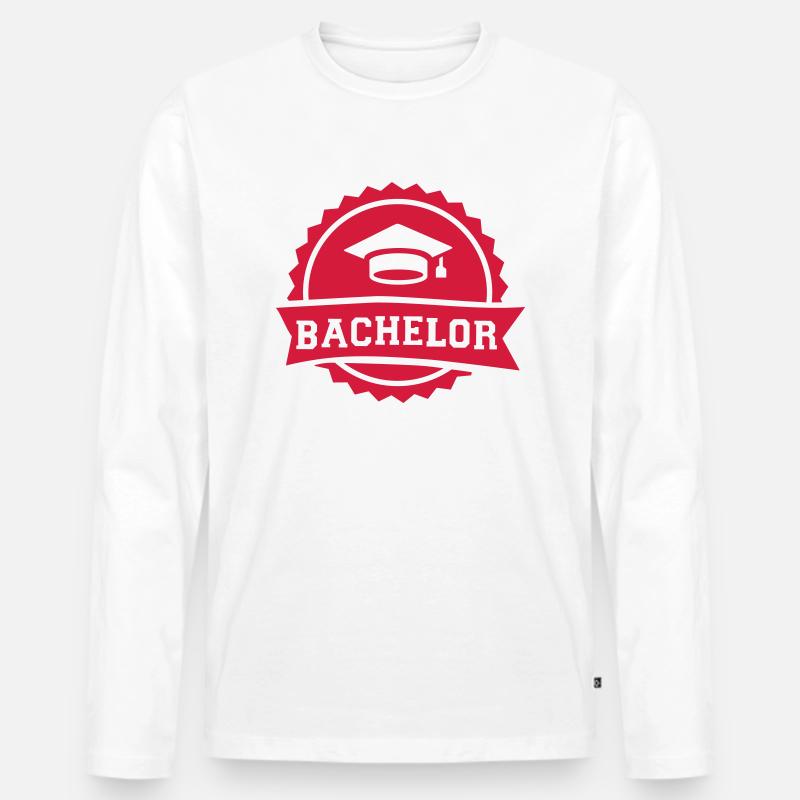 Bachelor - Männer Premium Bio Langarmshirt - Weiß