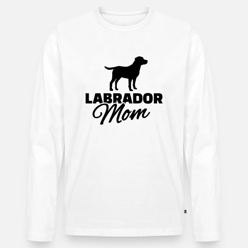 Labrador - Männer Premium Bio Langarmshirt - Weiß
