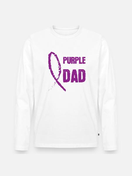 Alzheimer's Purple - Men's Premium Organic Long Sleeve Shirt -