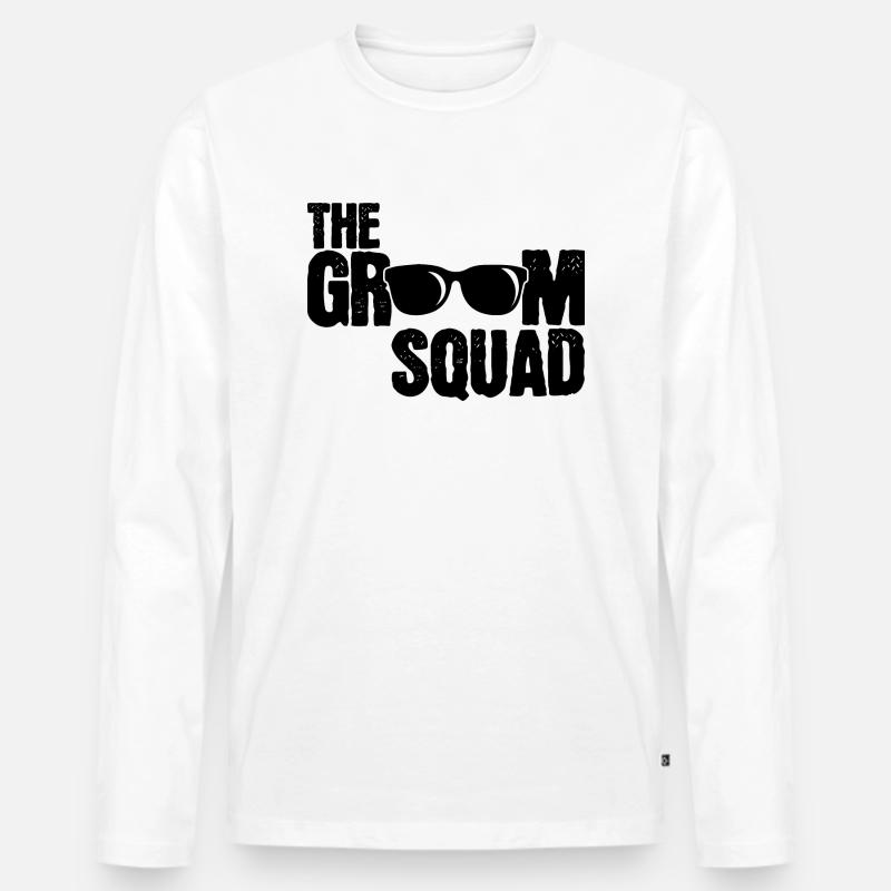 Groom Squad Junggesellenabschied - Männer Premium Bio Langarmshirt - Weiß