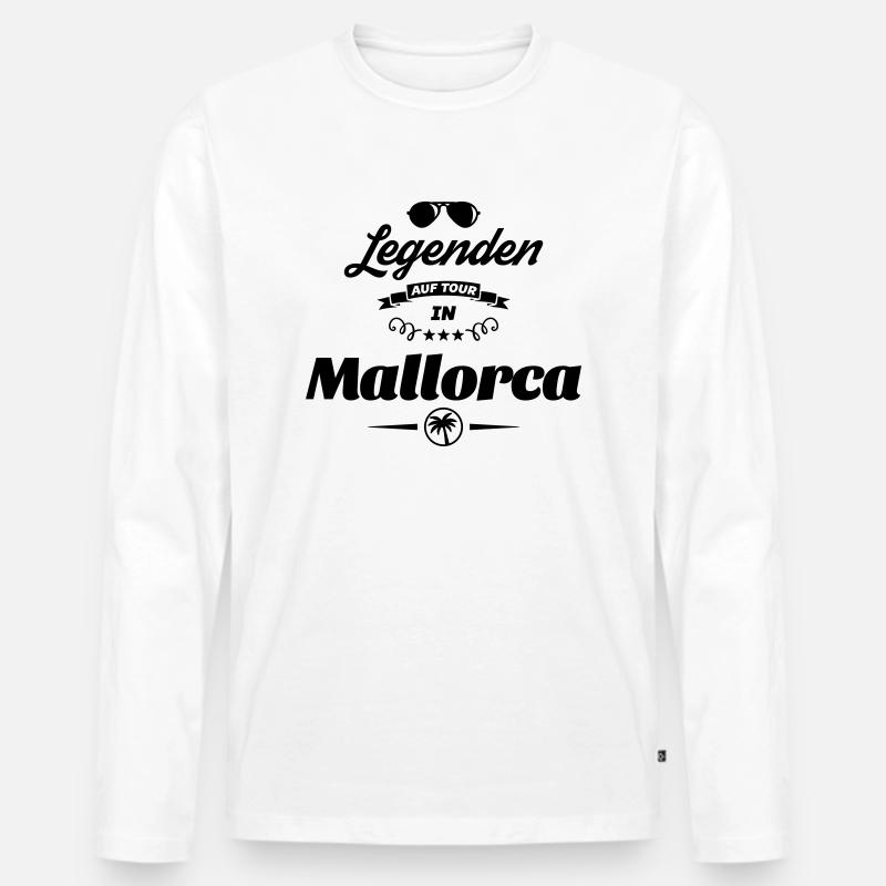 mallorca legenden - Männer Premium Bio Langarmshirt - Weiß