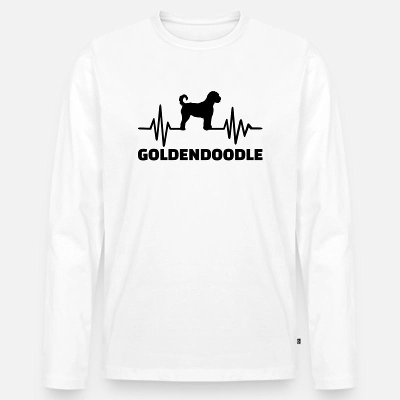 Goldendoodle - Männer Premium Bio Langarmshirt - Weiß