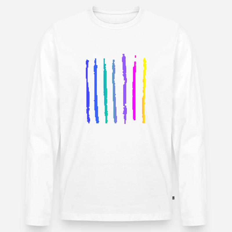 Bunte Linien - Männer Premium Bio Langarmshirt - undefined
