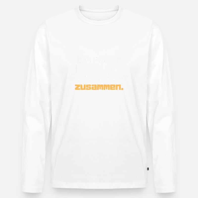 Handwerkerspruch Geschenkidee Putzer - Männer Premium Bio Langarmshirt - Weiß