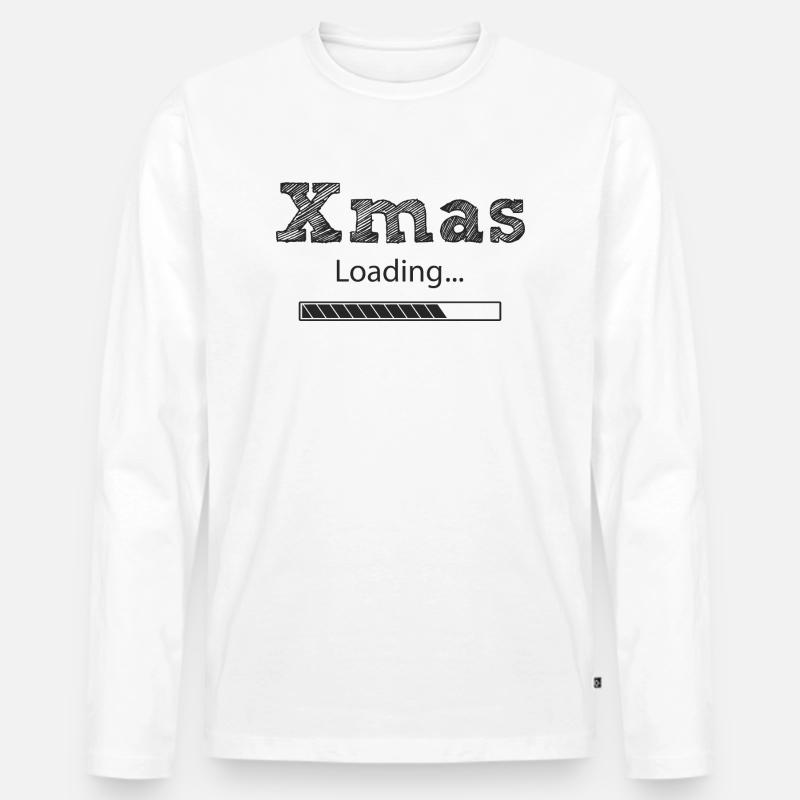 xmas loading - Männer Premium Bio Langarmshirt - Weiß