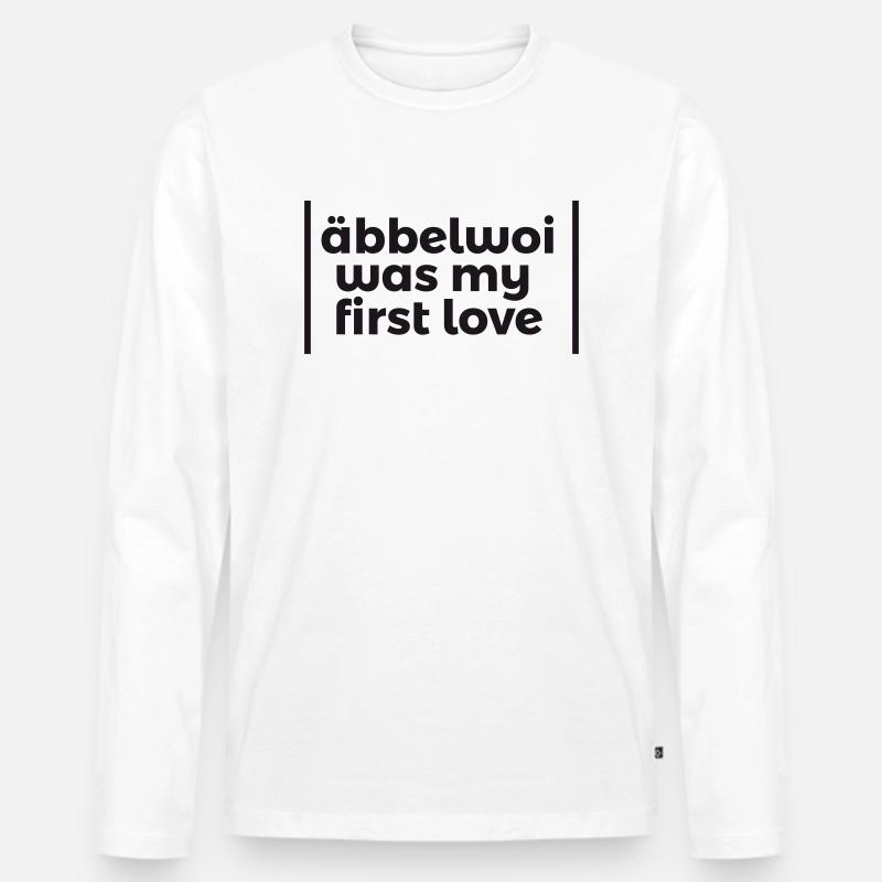 Äbbelwoi - Männer Premium Bio Langarmshirt - Weiß