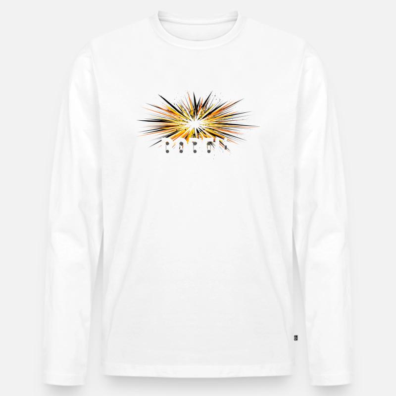 EXPLODING STAR BABELI - Men's Premium Organic Long Sleeve Shirt - white