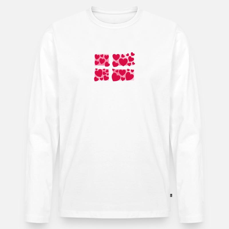 Denmark Dänemark Danmark - Männer Premium Bio Langarmshirt - Weiß