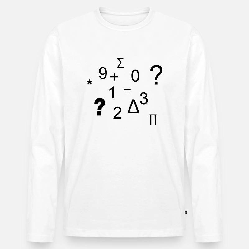 Zahlen - Männer Premium Bio Langarmshirt - Weiß
