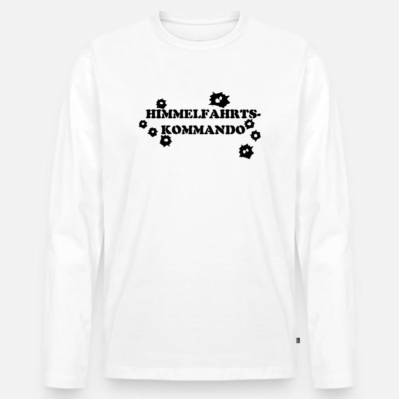HIMMELFAHRTSKOMMANDO - Männer Premium Bio Langarmshirt - Weiß