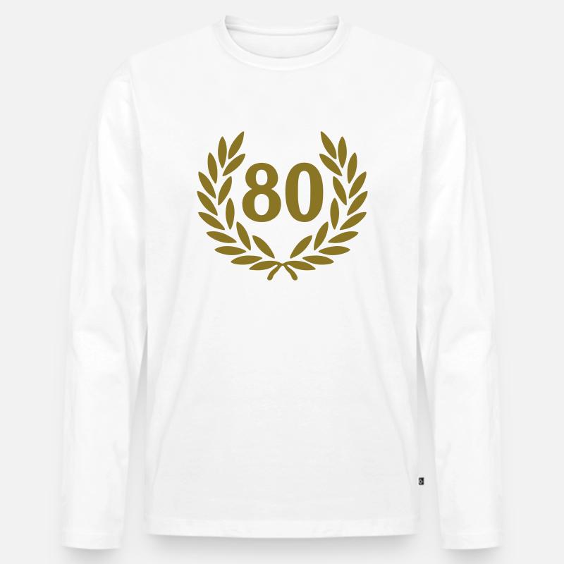 80_corona_premio_2 - Männer Premium Bio Langarmshirt - Weiß