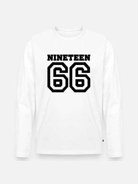 1966 - T-shirt manches longues Premium bio Homme - blanc