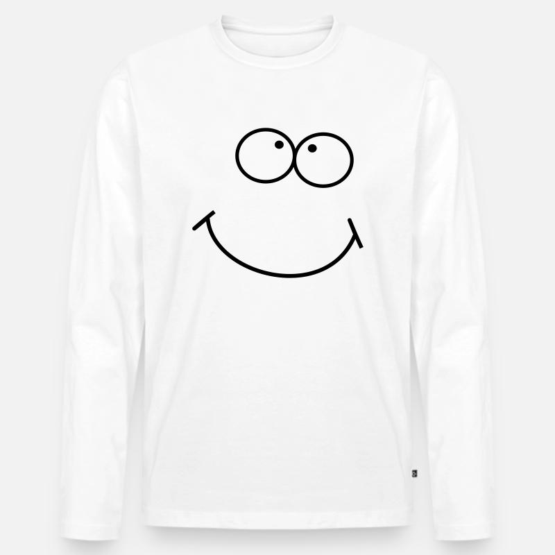 up-Look - Männer Premium Bio Langarmshirt - Weiß