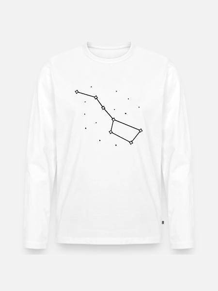 Sternbild grosser wagen - Männer Premium Bio Langarmshirt - Weiß