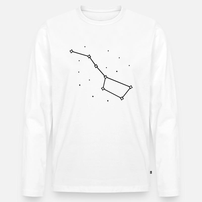 Sternbild grosser wagen - Männer Premium Bio Langarmshirt - Weiß