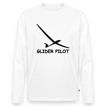 glider pilot - Men's Premium Organic Long Sleeve Shirt - white - Front - Nico (187cm)