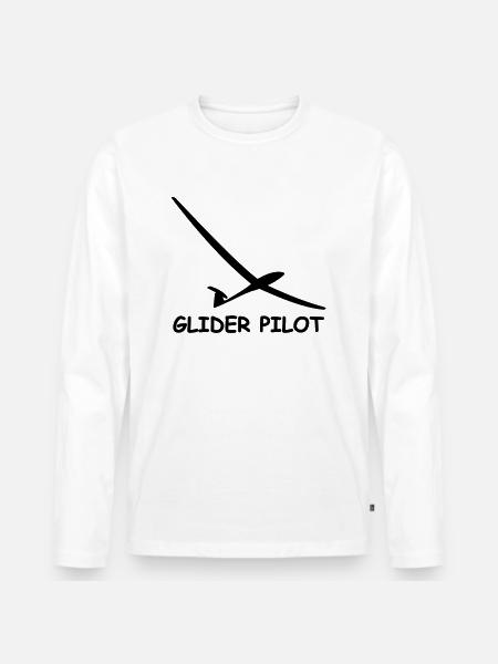 glider pilot - Premium økologisk langærmet T-shirt til mænd - hvid