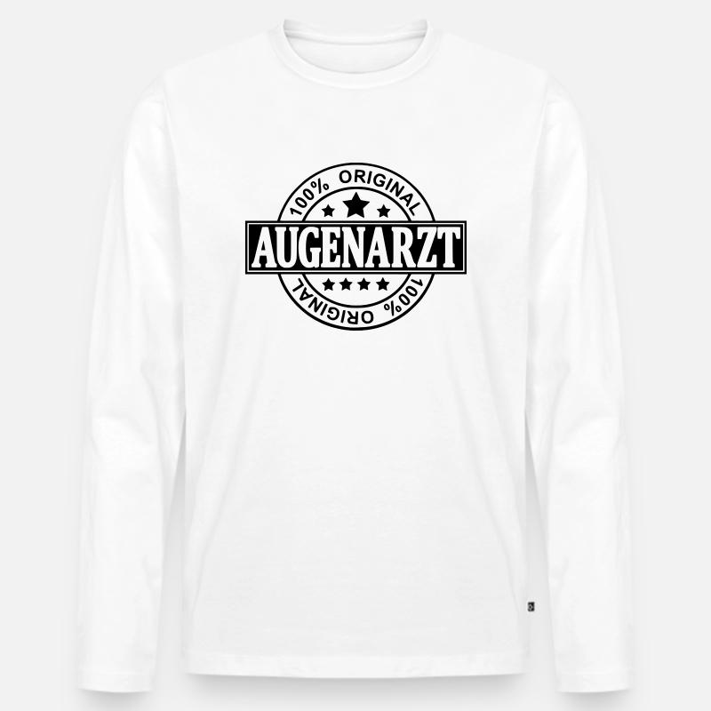 Augenarzt - Männer Premium Bio Langarmshirt - Weiß