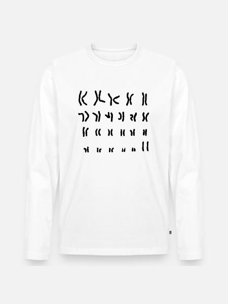 Chromosom xx Nerd-Shirt - Männer Premium Bio Langarmshirt - Weiß
