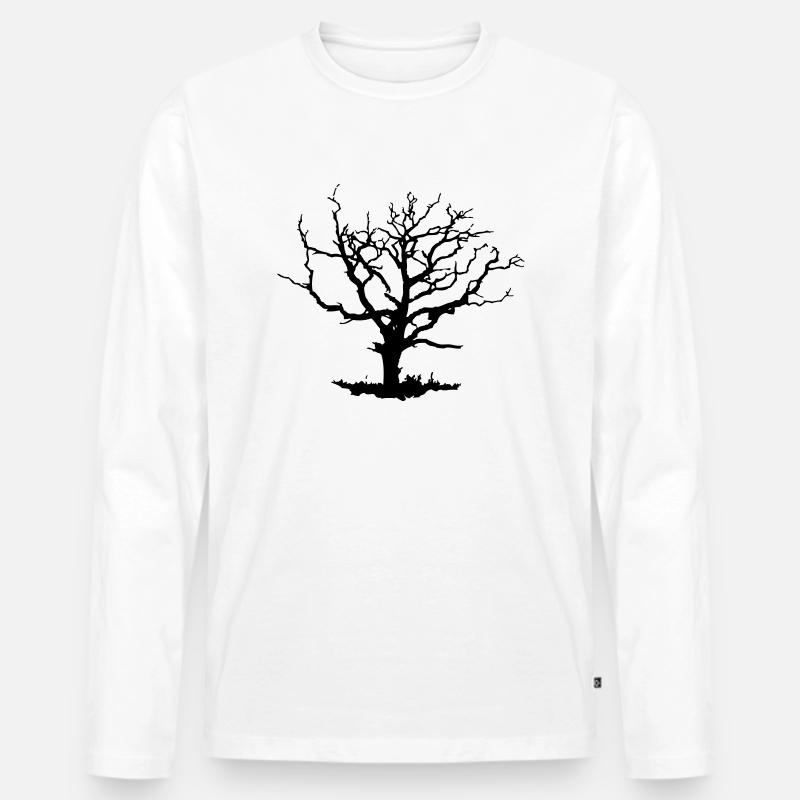 dead_tree - Männer Premium Bio Langarmshirt - Weiß