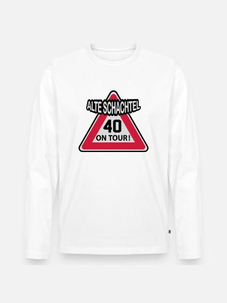 40 - Men's Premium Organic Long Sleeve Shirt - white