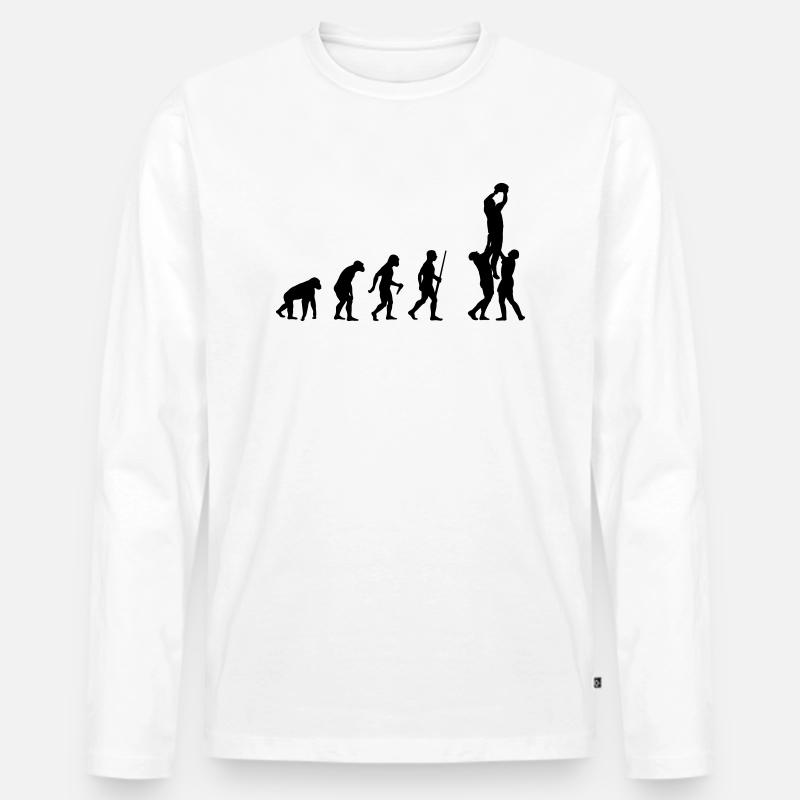 Evolution Rugby - Men's Premium Organic Long Sleeve Shirt - white