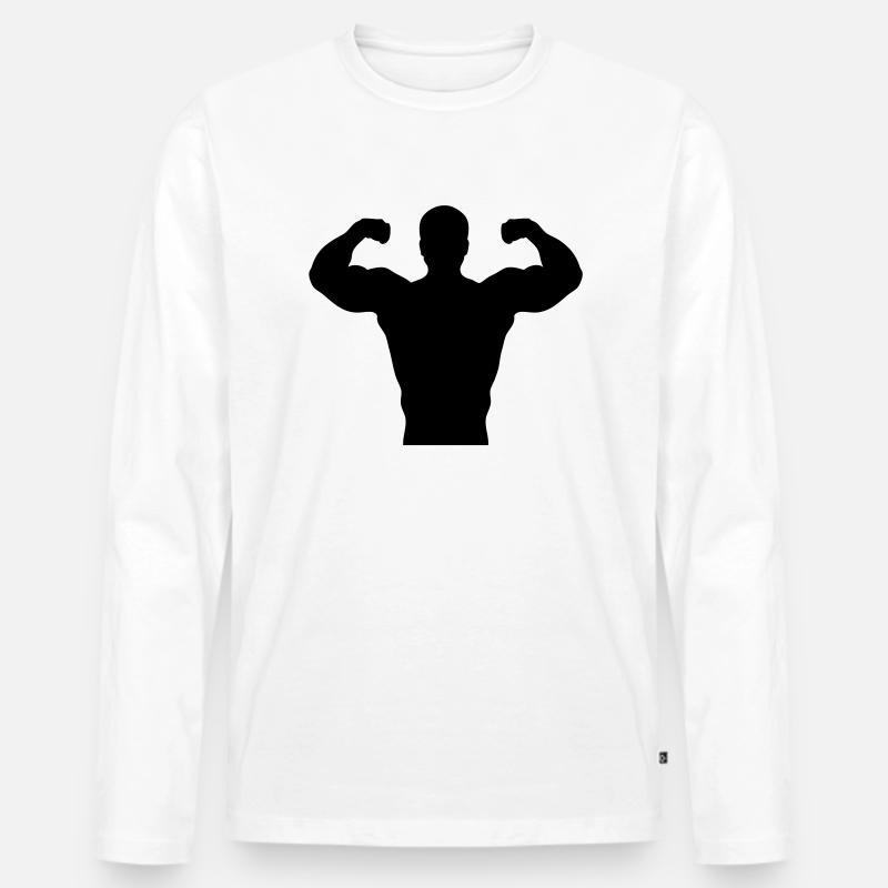 Bodybuilding Squad #2 - Männer Premium Bio Langarmshirt - Weiß