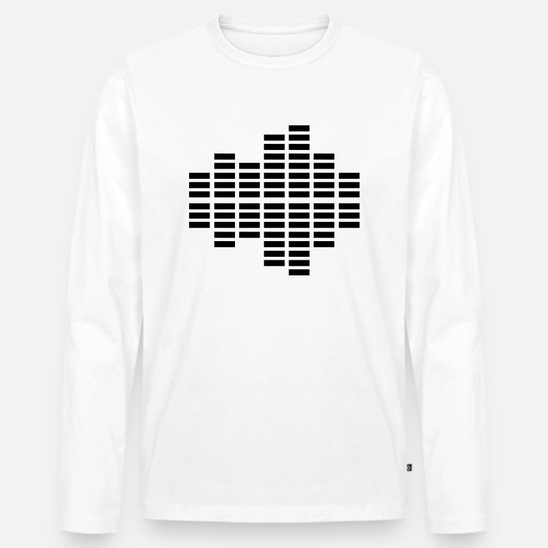 beat - Männer Premium Bio Langarmshirt - Weiß