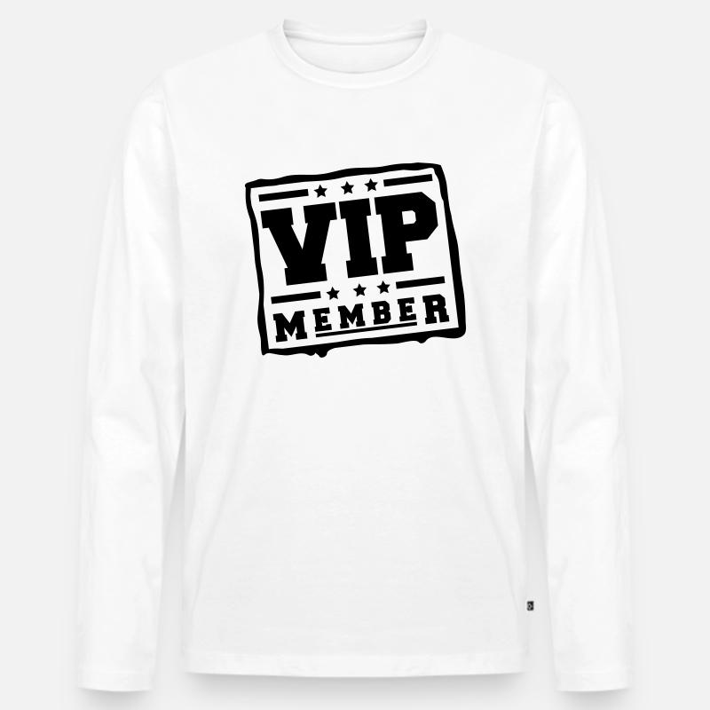 vip_member_bv1 - Männer Premium Bio Langarmshirt - Weiß