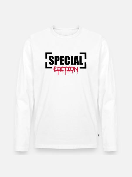 Special Edition - Men's Premium Organic Long Sleeve Shirt - white