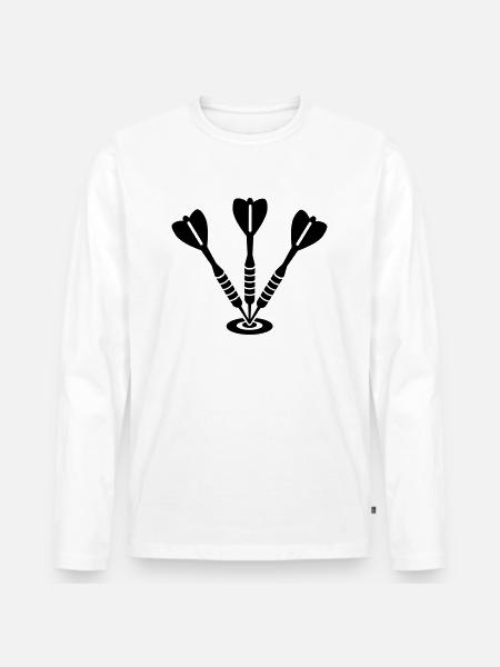 Darts - T-shirt manches longues Premium bio Homme - blanc