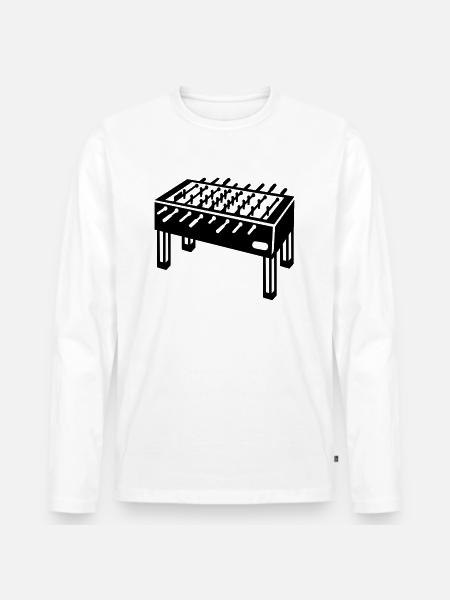 Foosball - Men's Premium Organic Long Sleeve Shirt - white