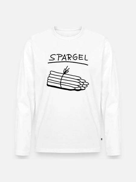 Spargel - Spargelzeit - Männer Premium Bio Langarmshirt - Weiß